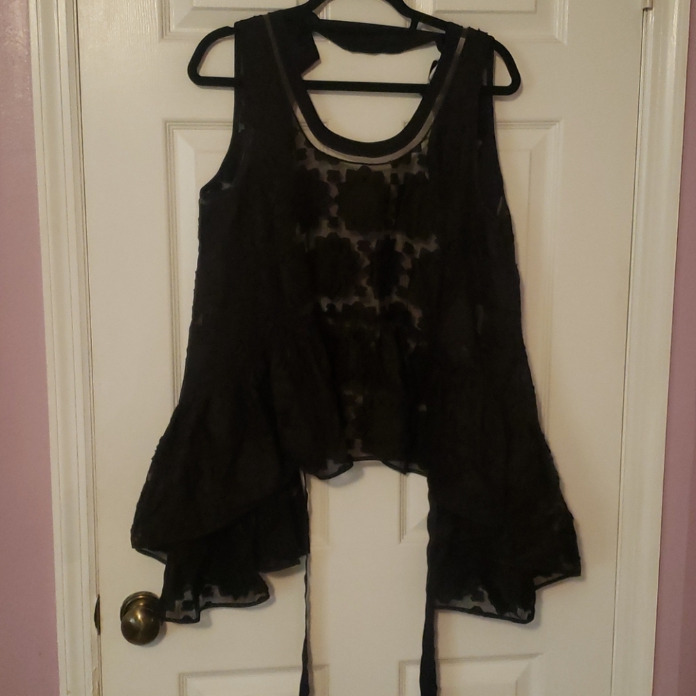 Fendi black open back top